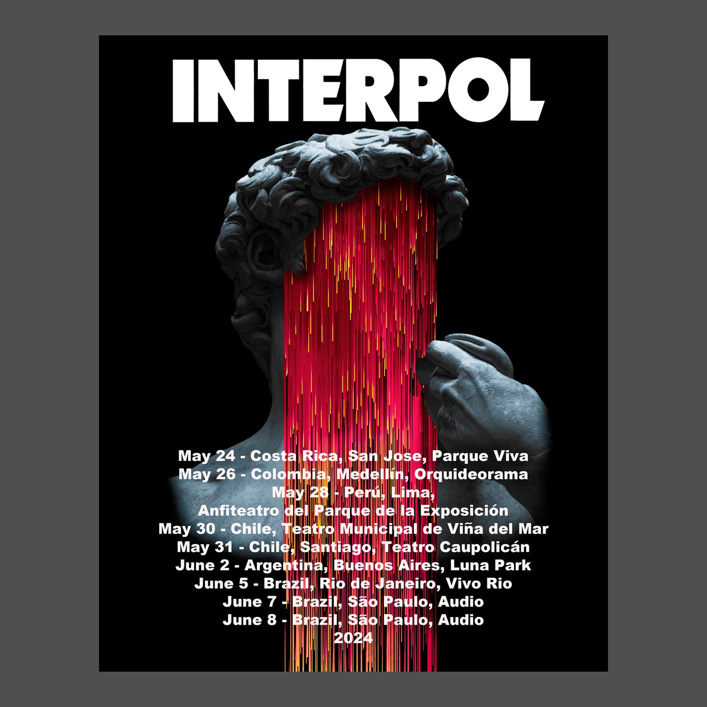 2024 South American Tour Poster - The Big House Exclusive